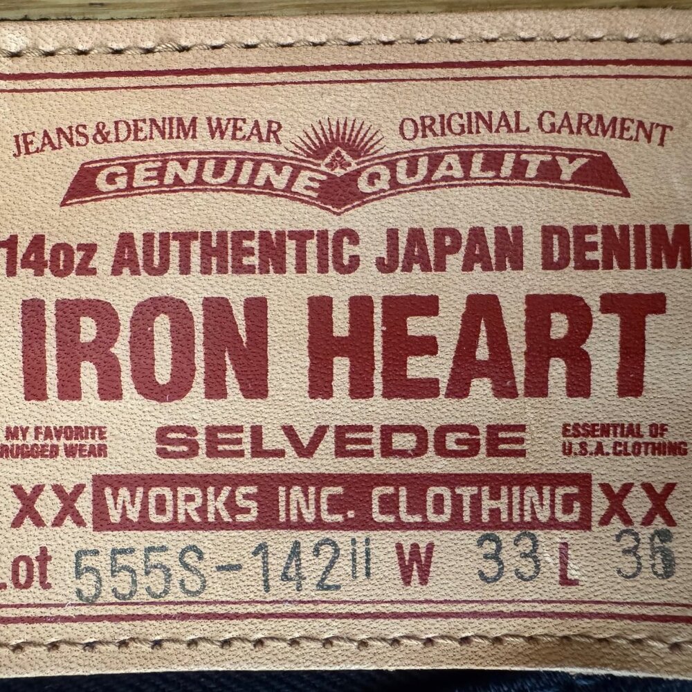 Iron Heart 14oz Selvedge Denim Super Slim Cut Jeans - Indigo/Indigo - Picture 6 of 8